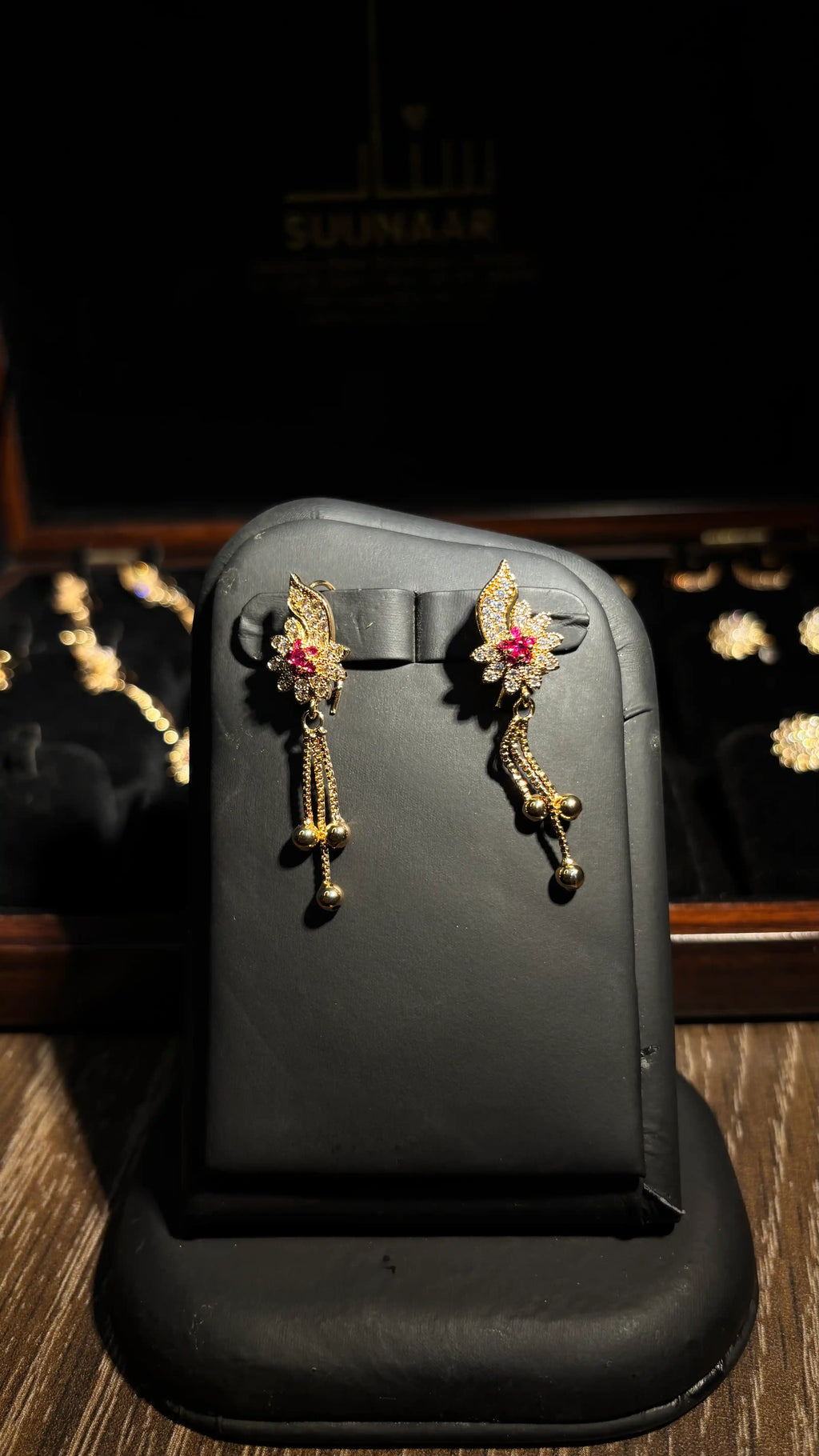 Ruby Petal Earring