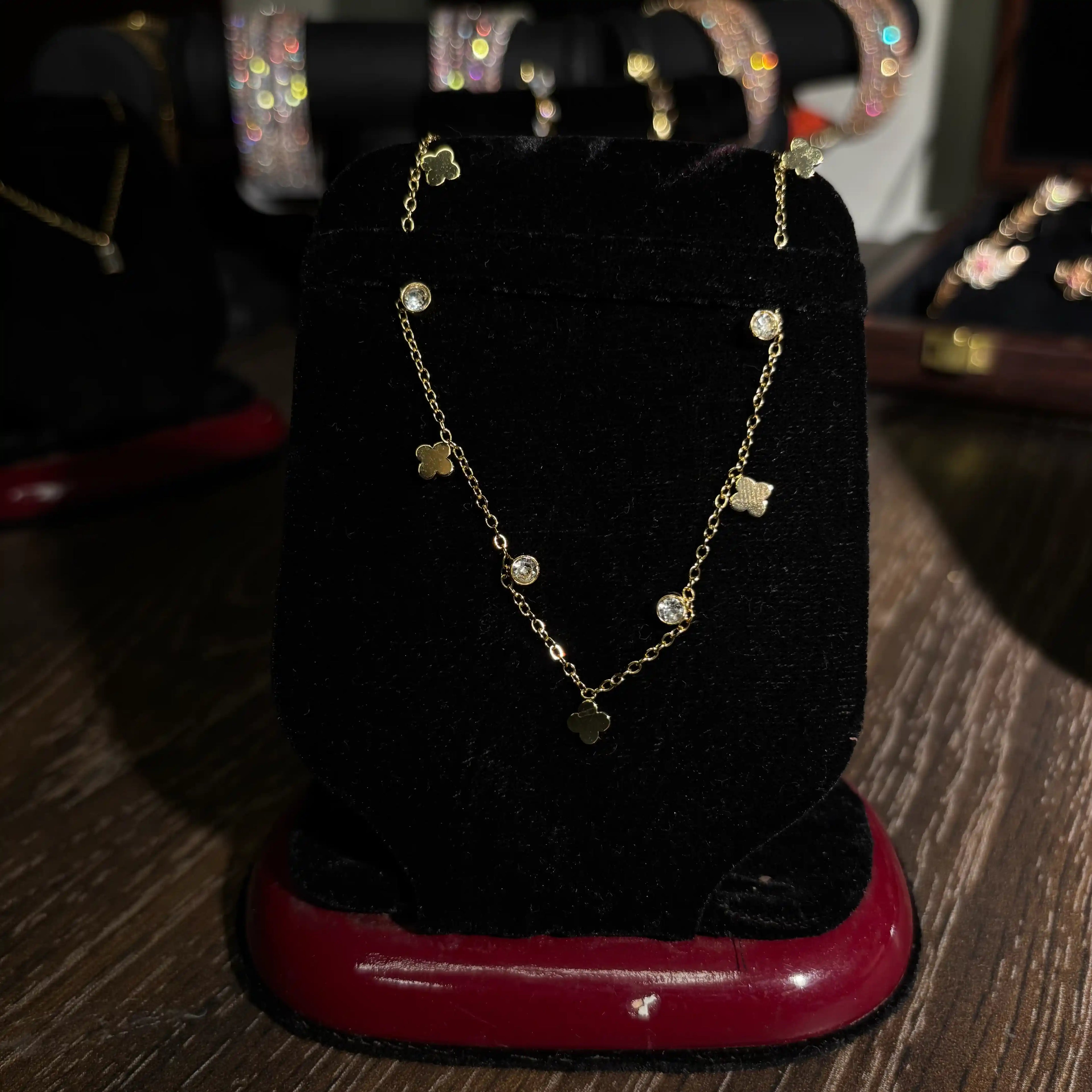Clover & Gem Necklace