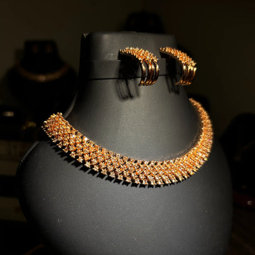Crystal Choker Necklace Set