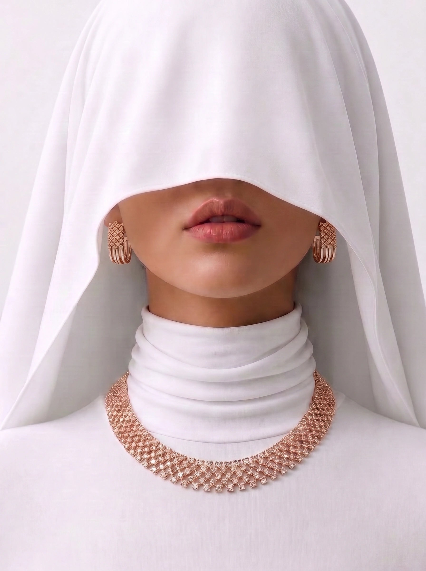 Crystal Choker Necklace Set