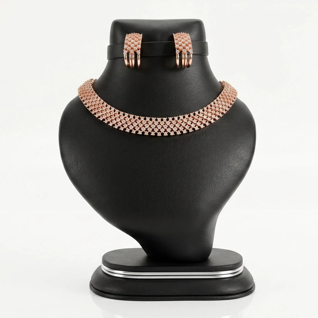 Crystal Choker Necklace Set