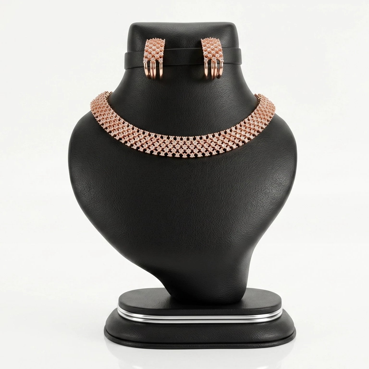 Crystal Choker Necklace Set