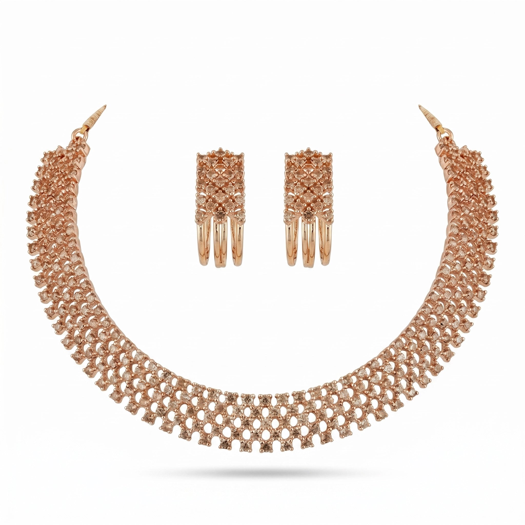 Crystal Choker Necklace Set